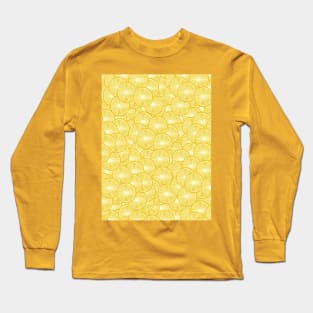 All Over Yellow Lemon Citrus Slice Pattern Long Sleeve T-Shirt